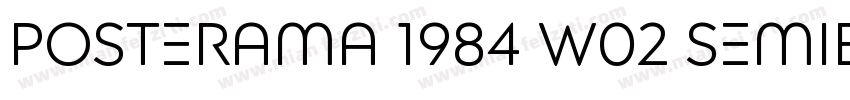 Posterama 1984 W02 SemiBold字体转换